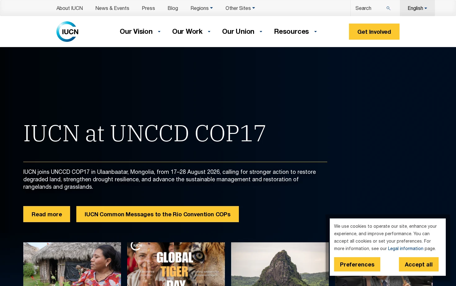 IUCN 页面快照